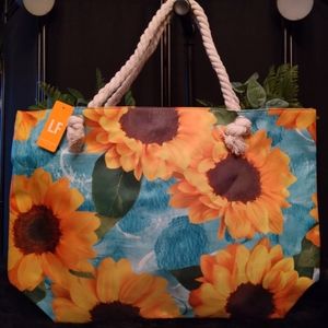 Sunflower Beach tote bag